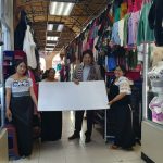 Comerciantes de la sección tejidos del Centro Comercial Popular La Condamine recibieron un nuevo cielo raso